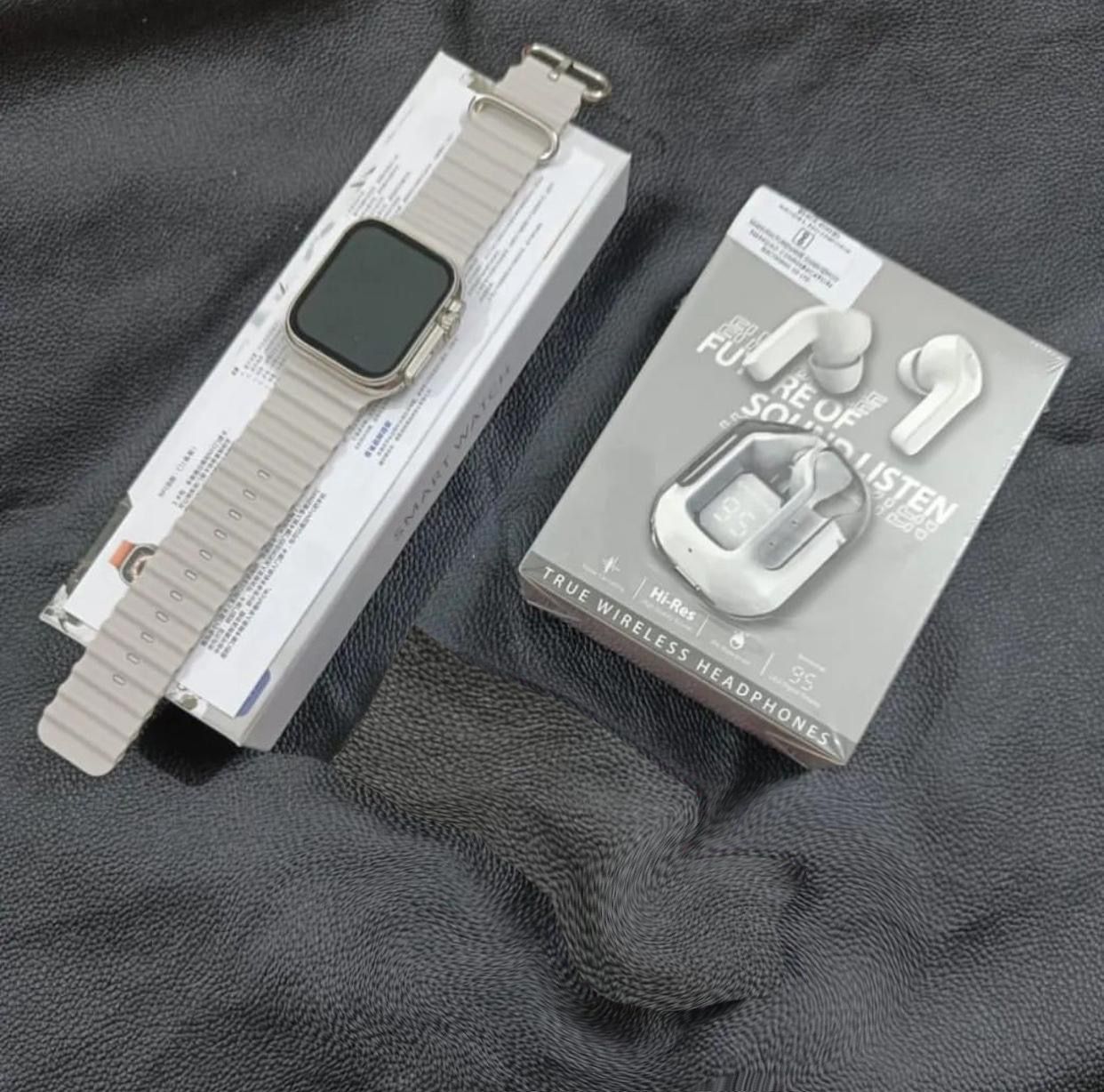2️⃣ IN 1️⃣ COMBO – T800 Smart Watch & Crystal Ultra pods buds